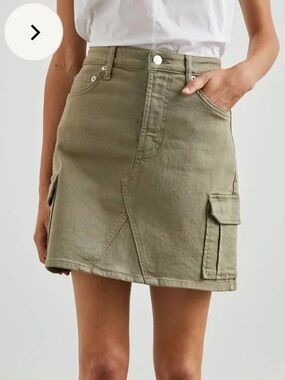 Rails laurel cargo skirt, olive green, size 24, slight stretch, cargo pockets
